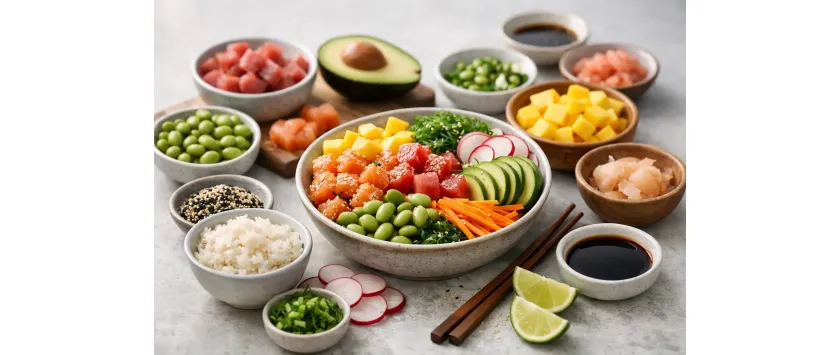 Die besten Zutaten für Poke Bowl