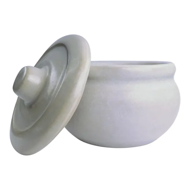 Schale mit Deckel - weiss